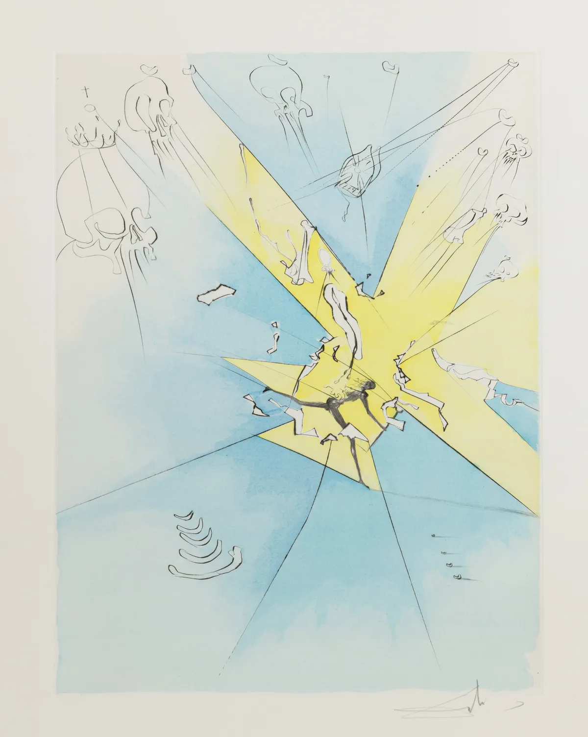 Lot 410: Salvador Dali (Spanish, 1904-1989)A Shattering Entrance To The USA
