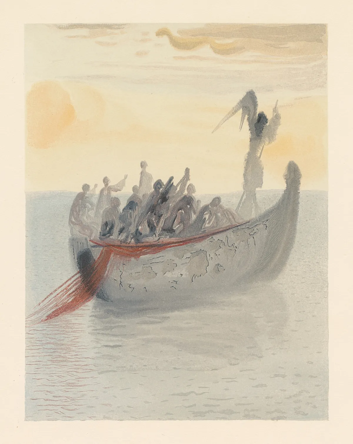 Lot 509: Salvador Dali (Spanish, 1904-1989)The Ship of Souls