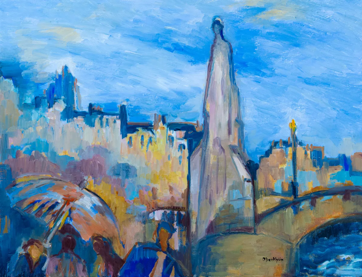 Lot 203: Christine Oberthur (French, b.1939)Sainte Genevieve a Paris