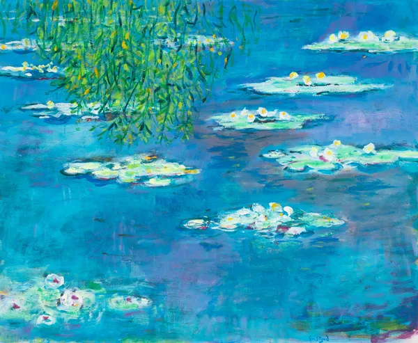 Wayne Ensrud (American, b.1934), Waterlillies