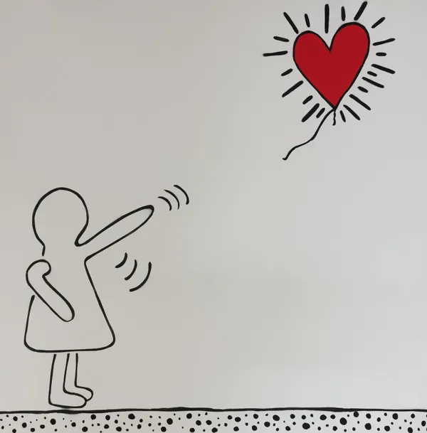 Karl Striker (British, b.1978), Banksy on Haring
