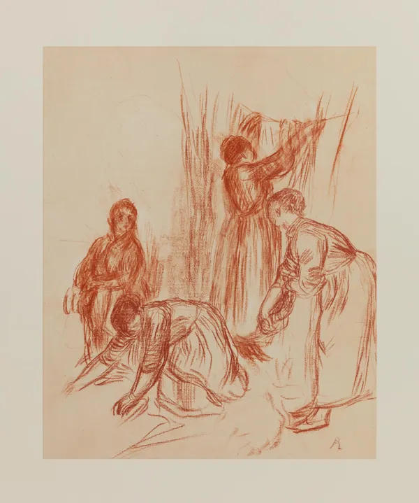 Pierre Auguste Renoir (French, 1841-1919)Les Lavandieres